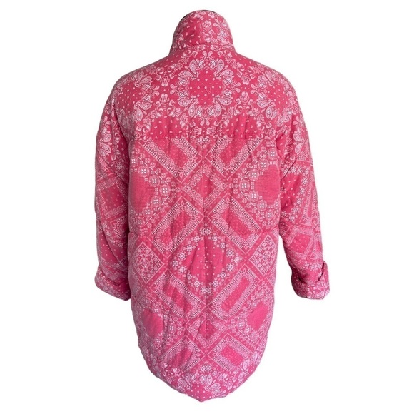 OVERLOVER Kerry Quilted Jacket in Faded Red Bandana - Picture 8 of 14